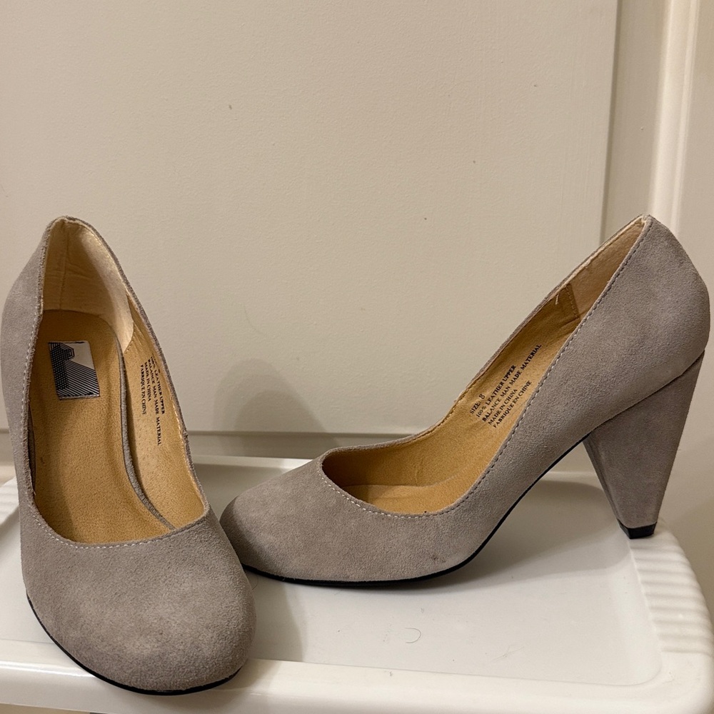 Urban Outfitters Stone Colored Suede Heels